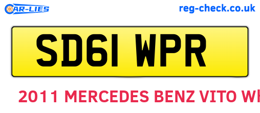 SD61WPR are the vehicle registration plates.