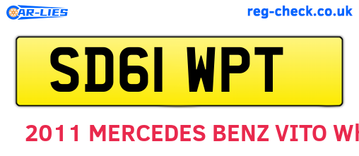 SD61WPT are the vehicle registration plates.