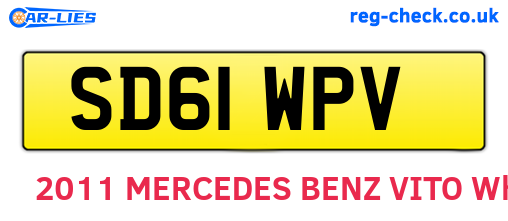 SD61WPV are the vehicle registration plates.