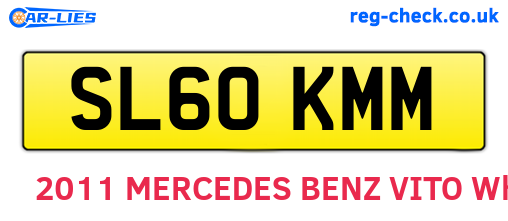 SL60KMM are the vehicle registration plates.