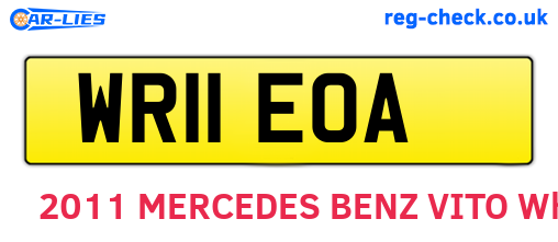 WR11EOA are the vehicle registration plates.