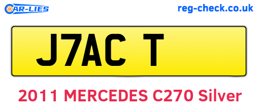 J7ACT are the vehicle registration plates.