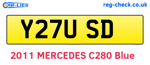 Y27USD are the vehicle registration plates.