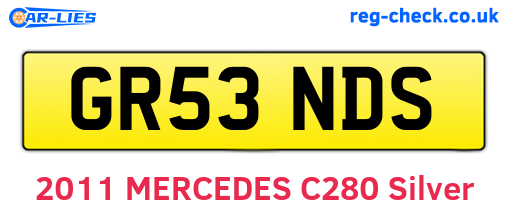 GR53NDS are the vehicle registration plates.