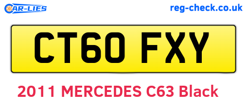 CT60FXY are the vehicle registration plates.