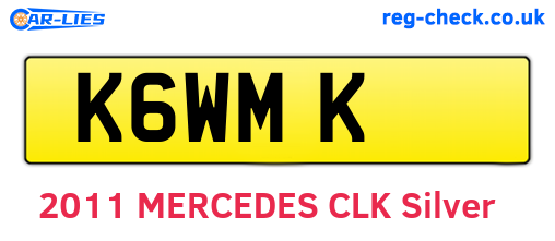 K6WMK are the vehicle registration plates.