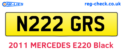 N222GRS are the vehicle registration plates.