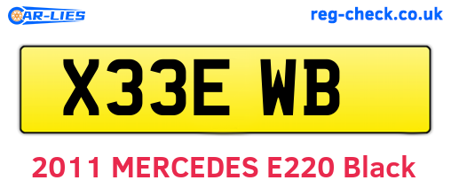 X33EWB are the vehicle registration plates.