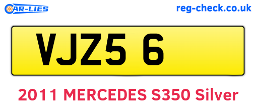 VJZ56 are the vehicle registration plates.