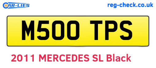 M500TPS are the vehicle registration plates.