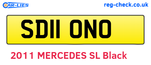 SD11ONO are the vehicle registration plates.