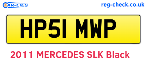 HP51MWP are the vehicle registration plates.