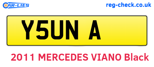 Y5UNA are the vehicle registration plates.