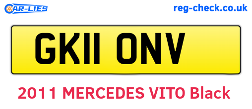 GK11ONV are the vehicle registration plates.