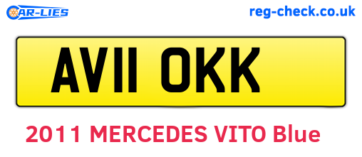 AV11OKK are the vehicle registration plates.