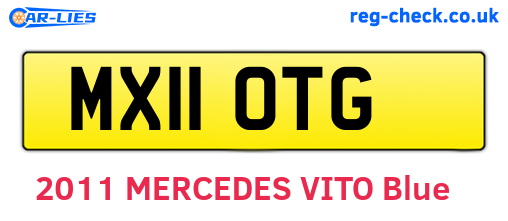 MX11OTG are the vehicle registration plates.