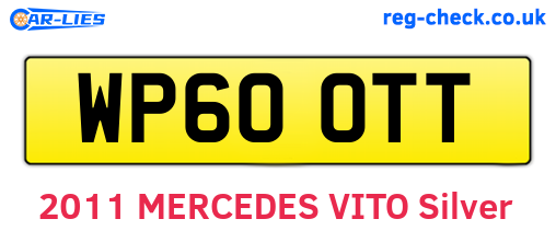 WP60OTT are the vehicle registration plates.