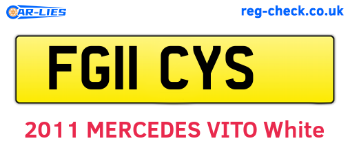 FG11CYS are the vehicle registration plates.