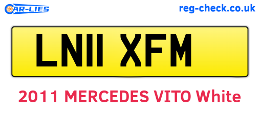 LN11XFM are the vehicle registration plates.