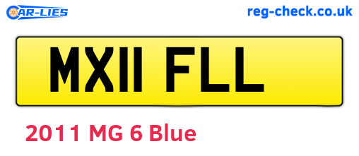 MX11FLL are the vehicle registration plates.