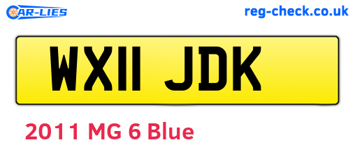 WX11JDK are the vehicle registration plates.