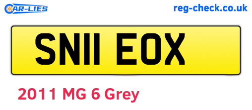 SN11EOX are the vehicle registration plates.