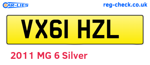 VX61HZL are the vehicle registration plates.