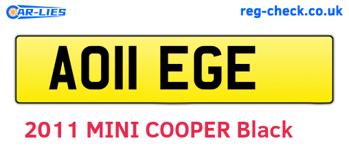 AO11EGE are the vehicle registration plates.