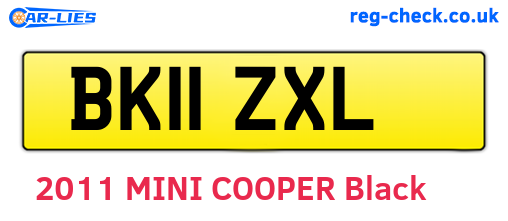 BK11ZXL are the vehicle registration plates.