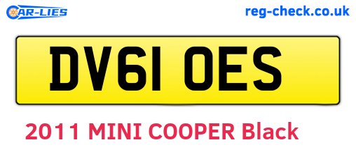 DV61OES are the vehicle registration plates.
