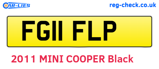 FG11FLP are the vehicle registration plates.