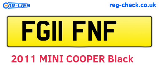 FG11FNF are the vehicle registration plates.