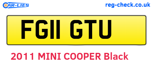 FG11GTU are the vehicle registration plates.