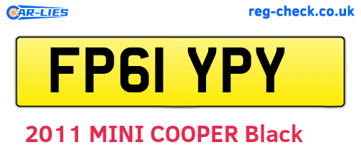 FP61YPY are the vehicle registration plates.