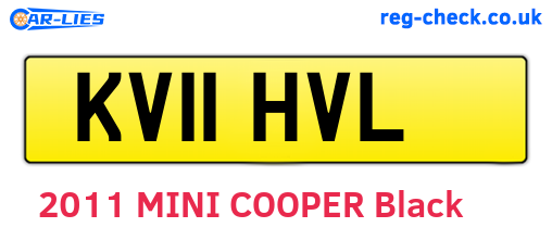 KV11HVL are the vehicle registration plates.