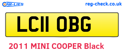 LC11OBG are the vehicle registration plates.