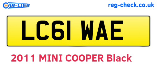 LC61WAE are the vehicle registration plates.