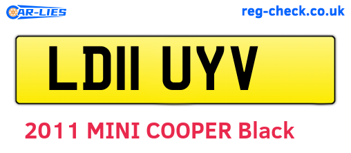 LD11UYV are the vehicle registration plates.