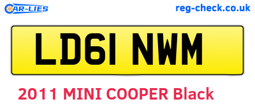 LD61NWM are the vehicle registration plates.