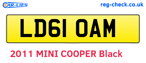 LD61OAM are the vehicle registration plates.