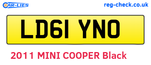 LD61YNO are the vehicle registration plates.