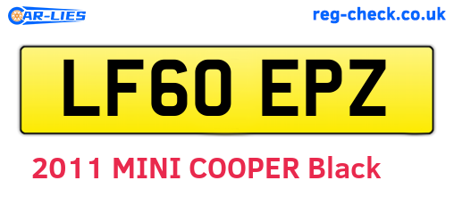 LF60EPZ are the vehicle registration plates.