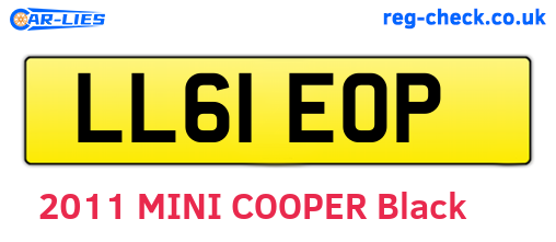 LL61EOP are the vehicle registration plates.