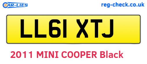 LL61XTJ are the vehicle registration plates.