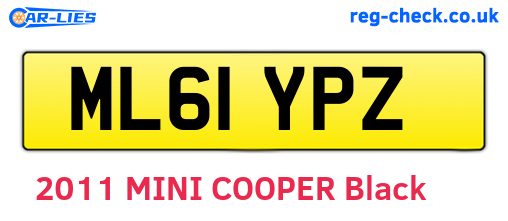 ML61YPZ are the vehicle registration plates.