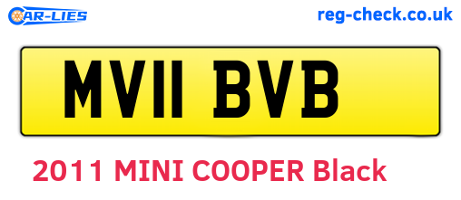 MV11BVB are the vehicle registration plates.