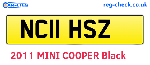 NC11HSZ are the vehicle registration plates.