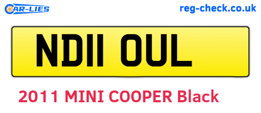 ND11OUL are the vehicle registration plates.