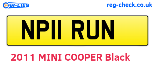 NP11RUN are the vehicle registration plates.