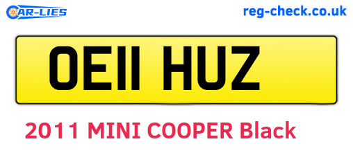 OE11HUZ are the vehicle registration plates.